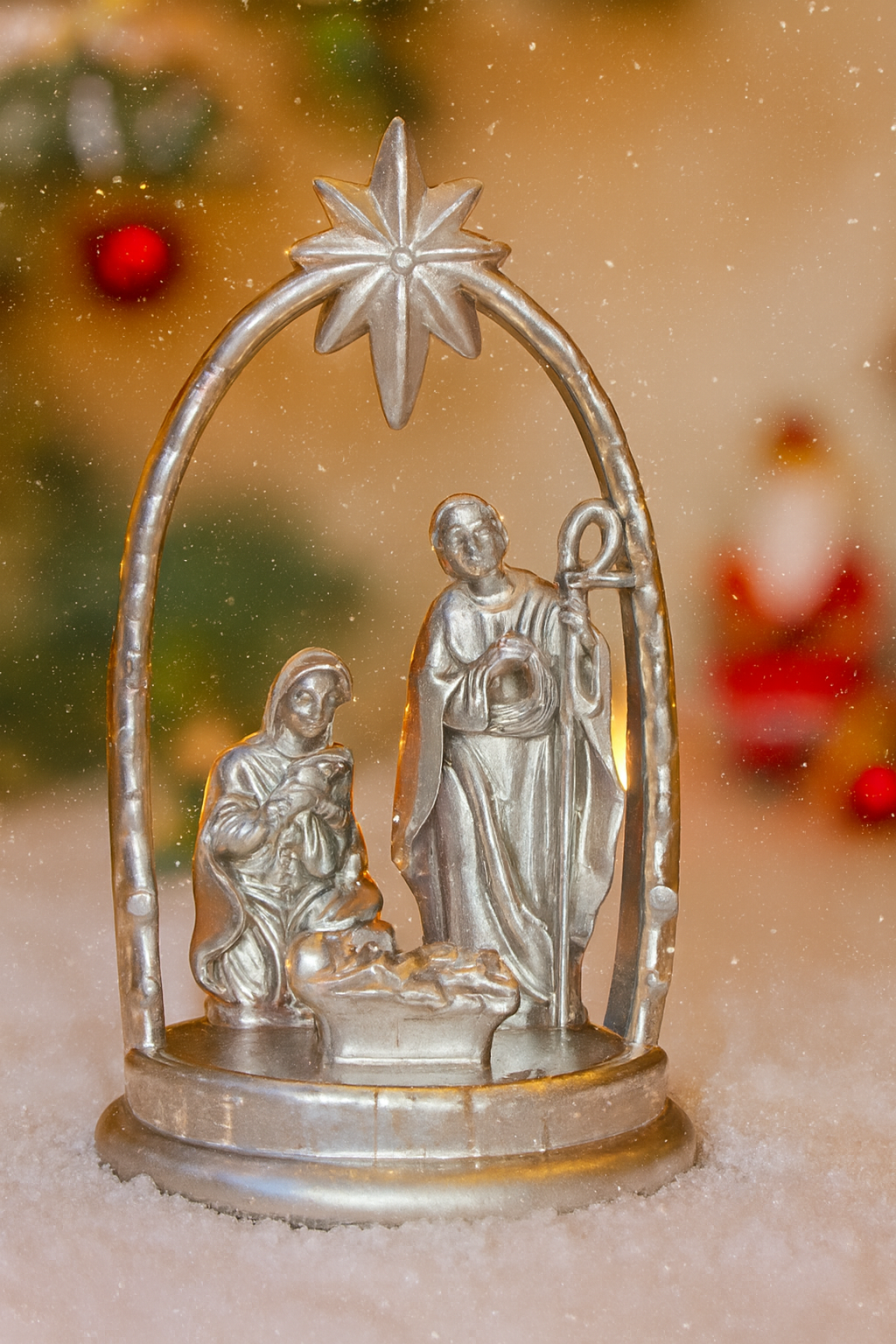Metallic Nativity Scene
