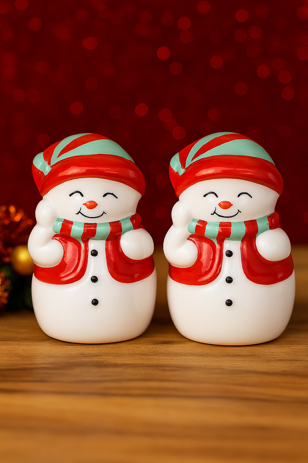 Ceramic Snowman Salt & Pepper Set